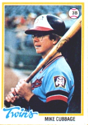 1978 Topps Baseball Cards      219     Mike Cubbage